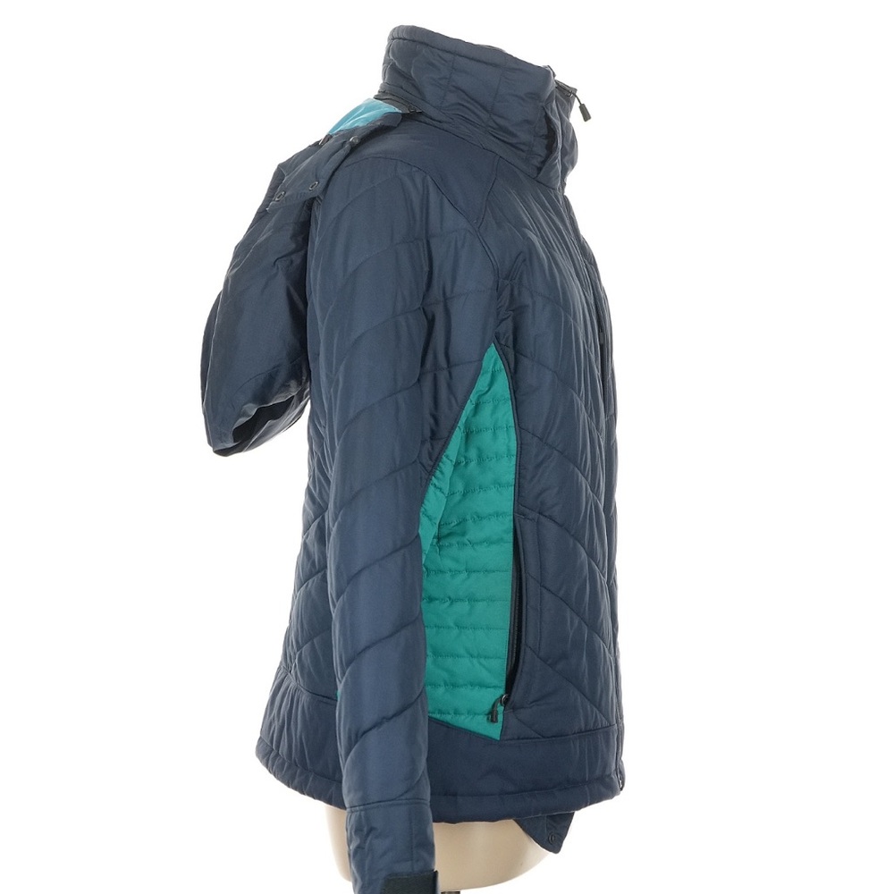Patagonia Women's Navy and Turquoise Ski Jacket - Picture 2 of 4